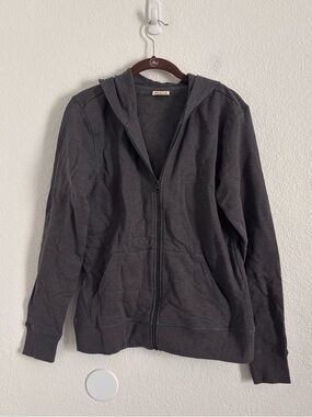NWOT Pact Women's Size Medium Gray Organic Cotton Full Zip Hoodie Sweater